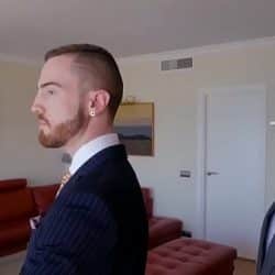 Gay suit blowjob and anal